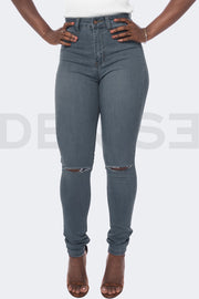 Super Stretchy Jeans BadGirl - Gris Bleu