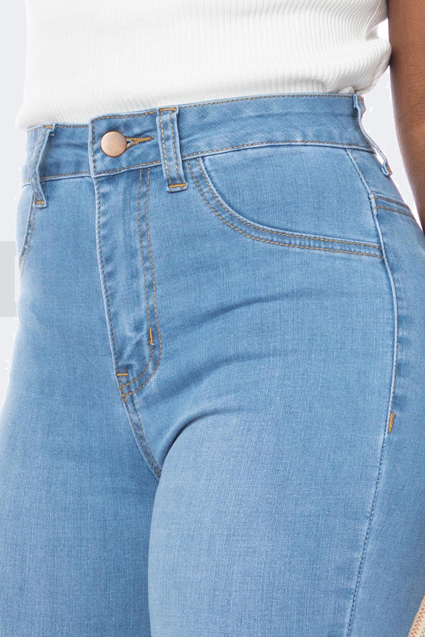 Super Stretchy Jeans Taille Haute - Light Blue
