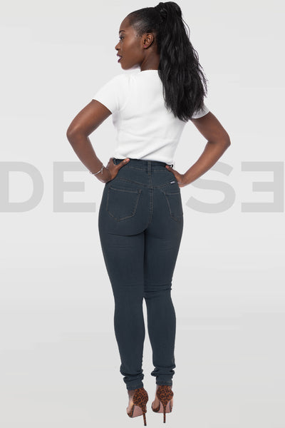 Super Stretchy Jeans Taille Haute - Ardoise