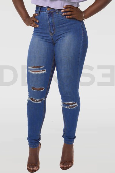 Super Stretchy Jeans Badass Lady - Bleu Medium