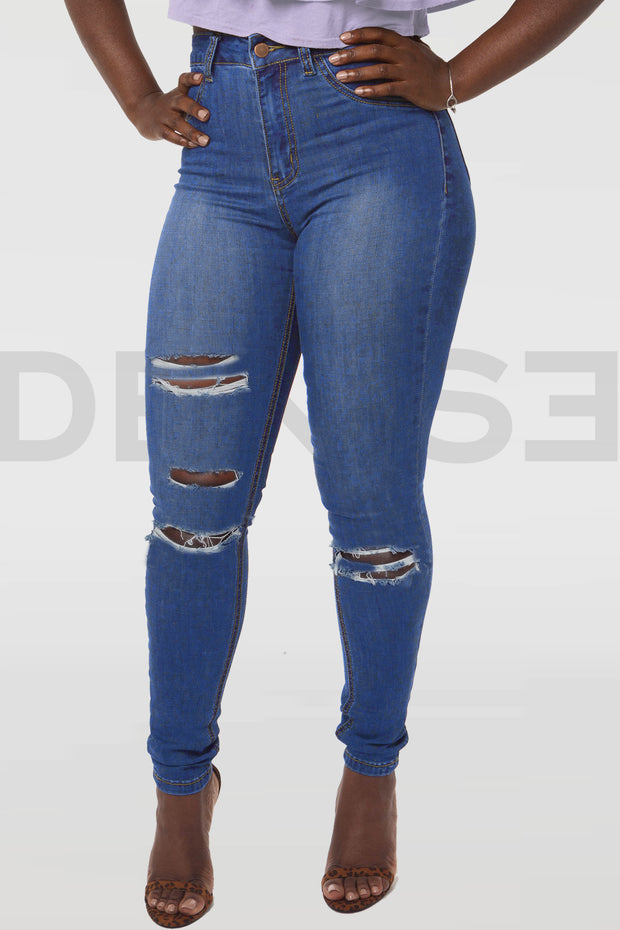 Super Stretchy Jeans Badass Lady - Bleu Medium