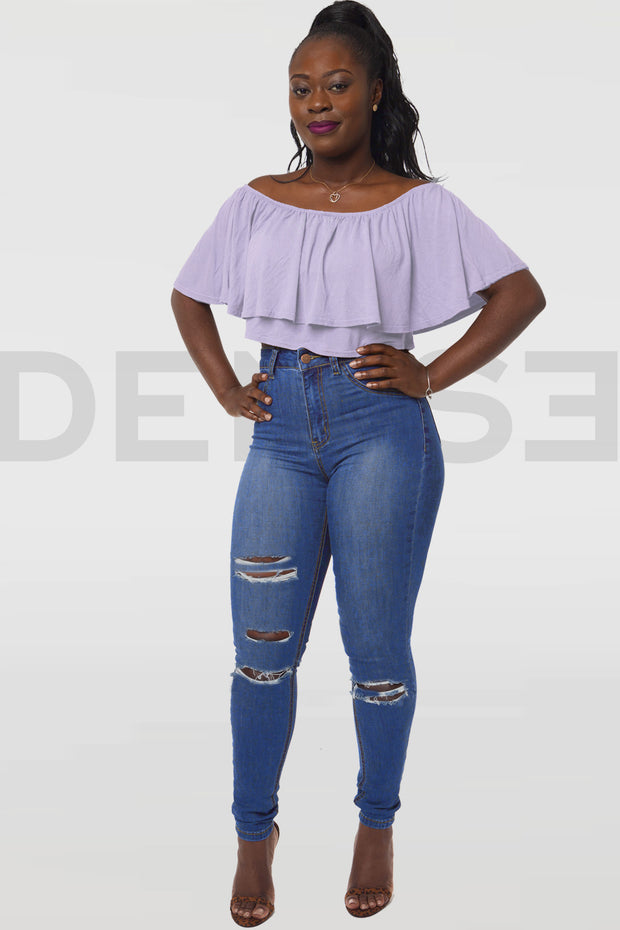 Super Stretchy Jeans Badass Lady - Bleu Medium