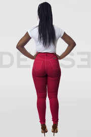Super Stretchy Jeans Taille Haute - Rose Bonbon