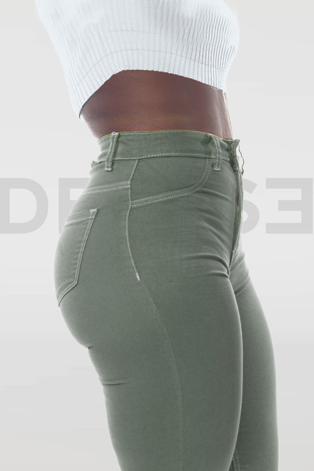 Amazing Grace Bootcut Jeans - Gris Vert
