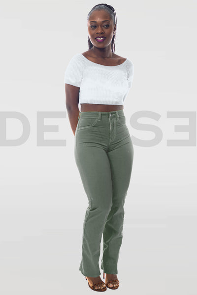 Amazing Grace Bootcut Jeans - Gris Vert