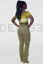 Amazing Grace Bootcut Jeans - Kaki