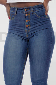 Super Curvy Button Jeans BadGirl - Brut