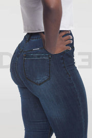 Super Stretchy Jeans Taille Haute - Brut