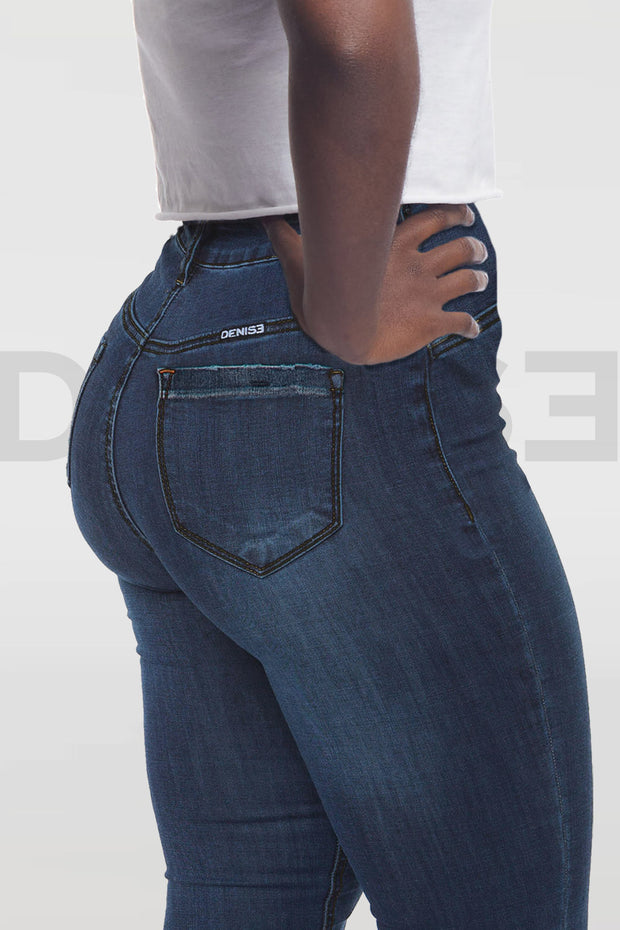 Super Stretchy Jeans Taille Haute - Brut