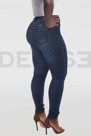 Super Stretchy Jeans Taille Haute - Brut
