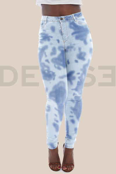Super Stretchy CowGirl Jeans Taille mi-Haute - Blue
