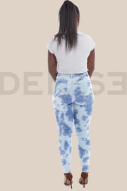 Super Stretchy CowGirl Jeans Taille mi-Haute - Blue