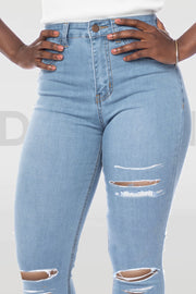 Super Stretchy Jeans Badass Lady - Light Blue