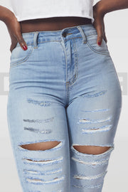 Super Stretchy Calypso Jeans  - Light Blue