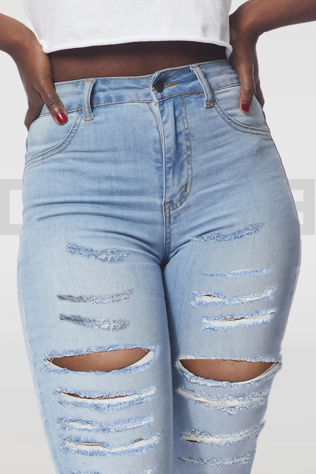Super Stretchy Calypso Jeans  - Light Blue