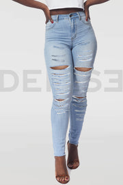 Super Stretchy Calypso Jeans  - Light Blue