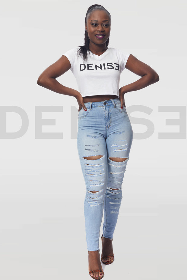 Super Stretchy Calypso Jeans  - Light Blue