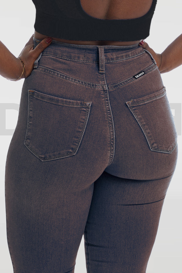 Super Stretchy Jeans Taille Haute - Cannelle