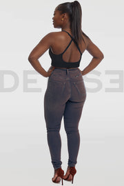 Super Stretchy Jeans Taille Haute - Cannelle
