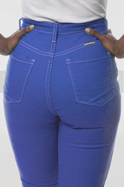 Super Stretchy Jeans Taille Haute - Bleu Cobalt