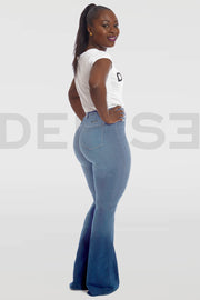 Amazing Line Flare Jeans - Double Blue