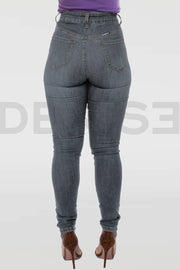 Super Stretchy Jeans Taille Haute - Grey