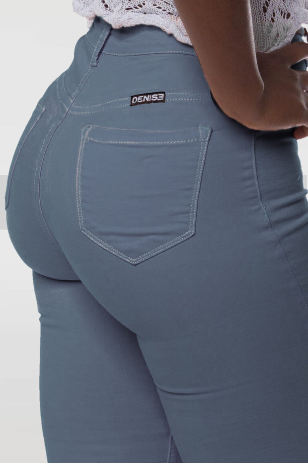 Super Stretchy Jeans Taille Haute - Bleu Horizon