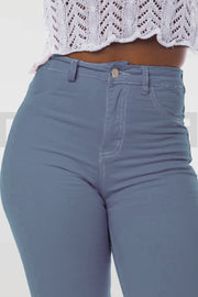 Super Stretchy Jeans Taille Haute - Bleu Horizon