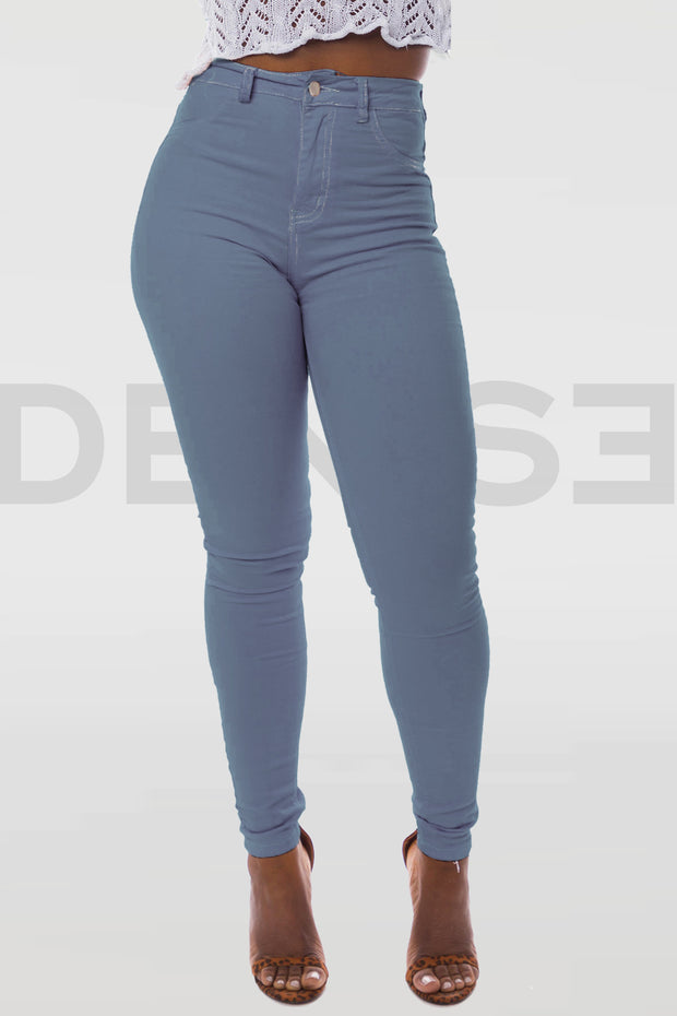 Super Stretchy Jeans Taille Haute - Bleu Horizon