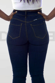 Super Stretchy Jeans Taille Haute - Indigo