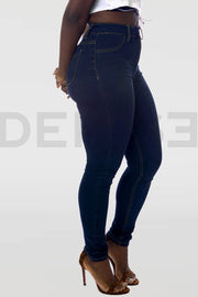 Super Stretchy Jeans Taille Haute - Indigo