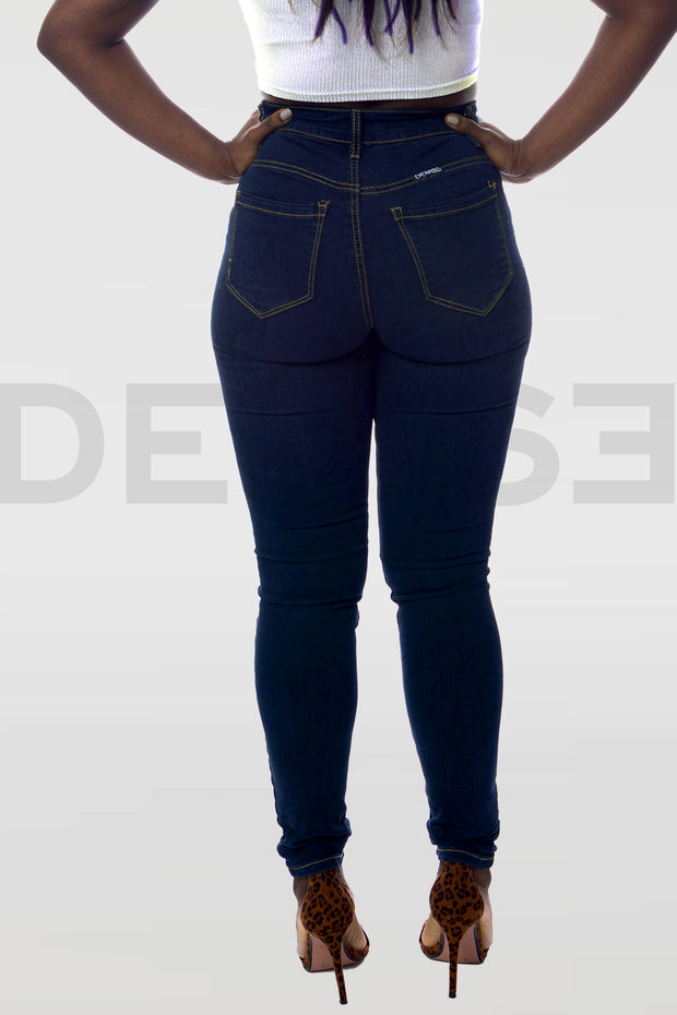 Super Stretchy Jeans Taille Haute - Indigo