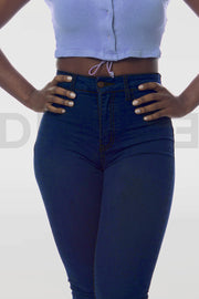 Super Stretchy Jeans Taille Haute - Indigo
