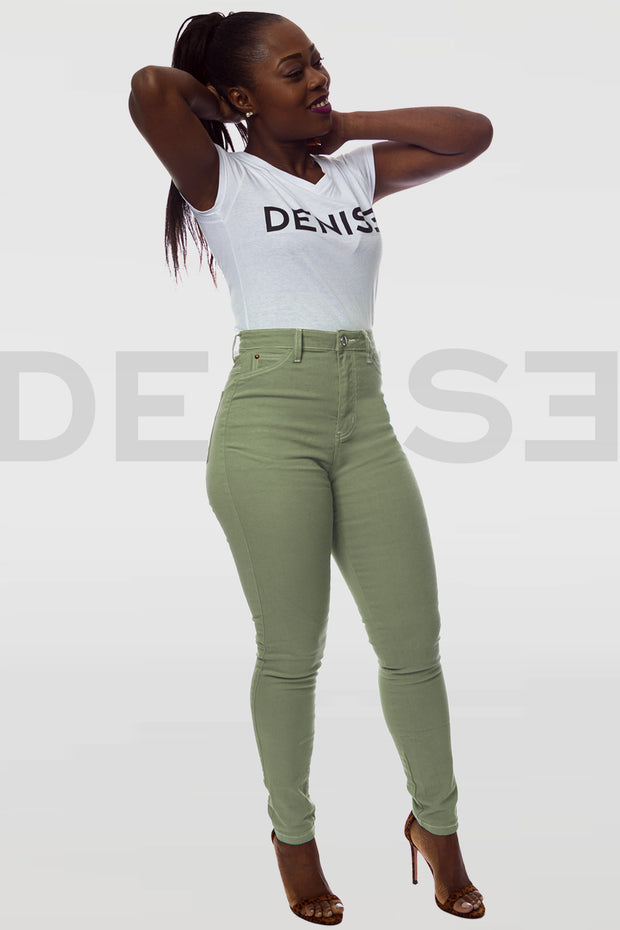 Super Stretchy Jeans Taille Haute - Tilleuil