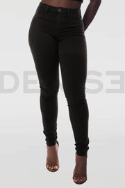 Super Stretchy Jeans Taille mi-haute - Noir