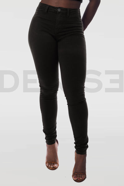 Super Stretchy Jeans Taille mi-haute - Noir