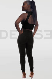 Super Stretchy Jeans Taille mi-haute - Noir