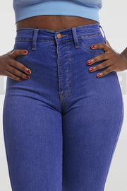 Super Stretchy Jeans Taille Haute - Royal Blue