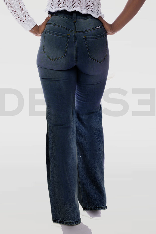 Wild Wide Jeans Taille Haute - Brut