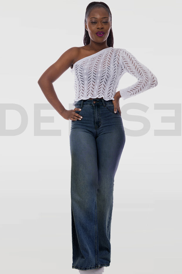 Wild Wide Jeans Taille Haute - Brut