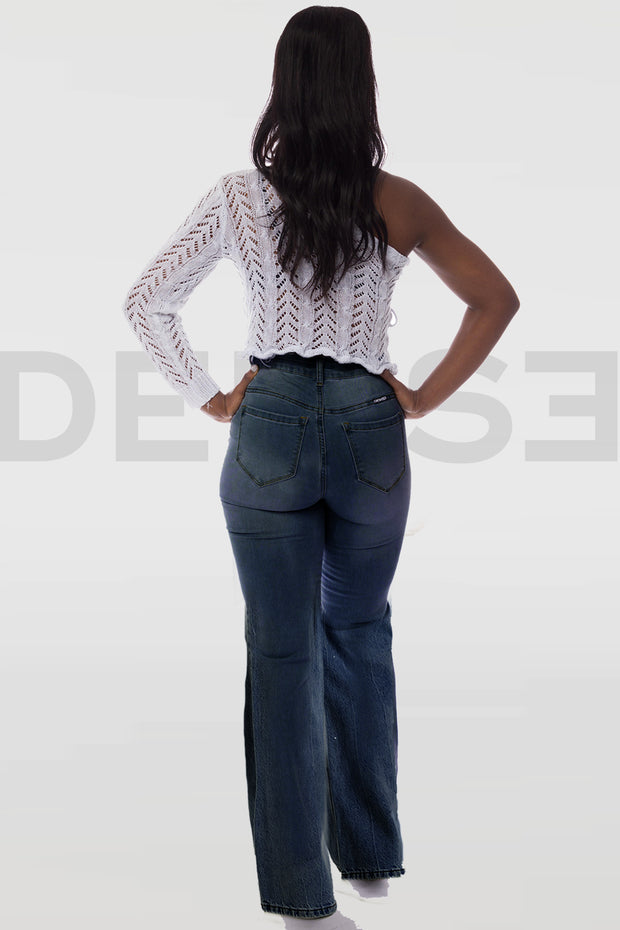 Wild Wide Jeans Taille Haute - Brut