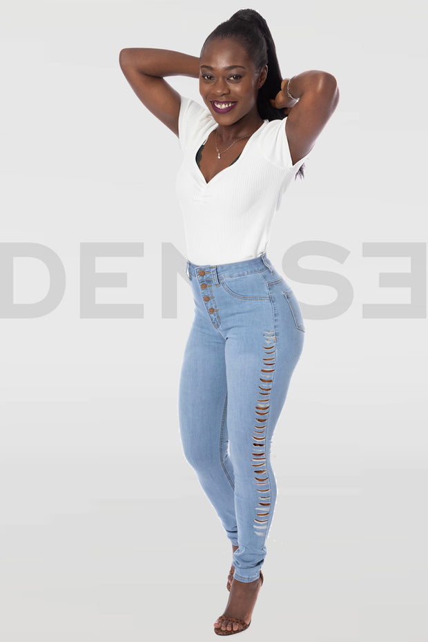 Super Stretchy Jeans Wow Mama - Light Blue