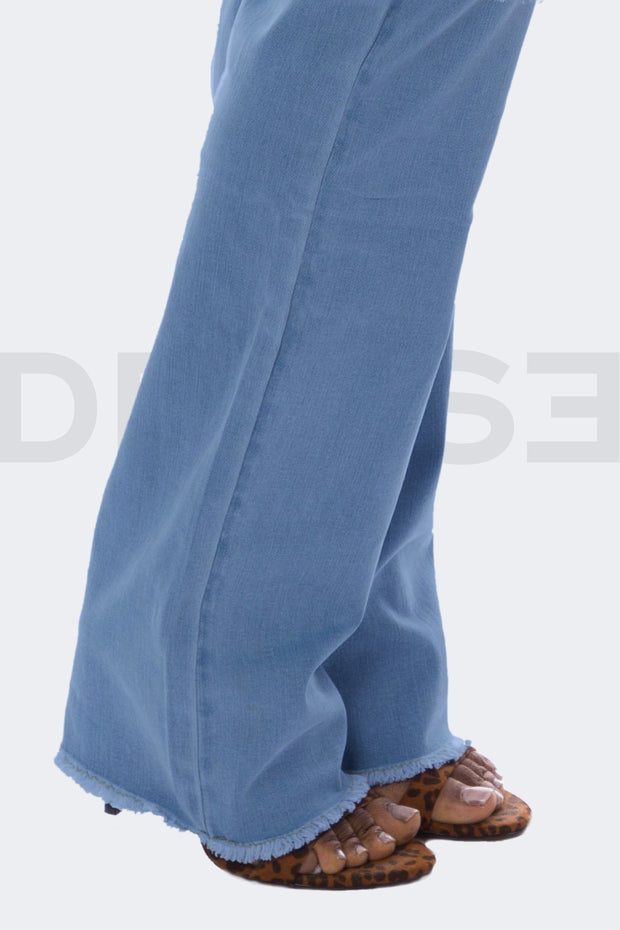 Amazing Badass Lady Jeans Bootcut - Bleu Surteint