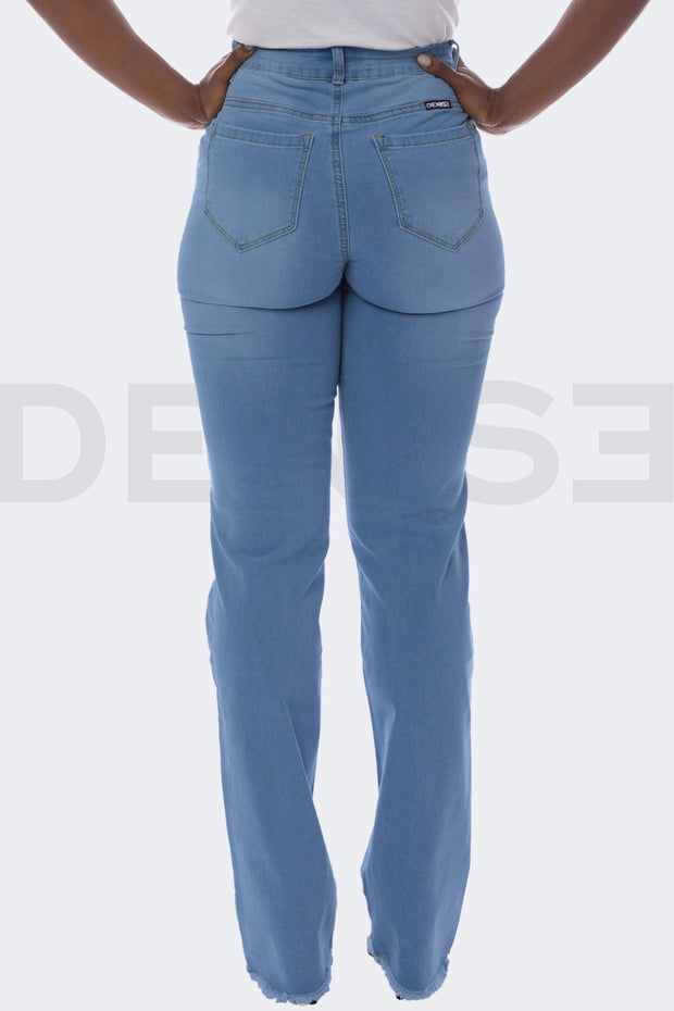 Amazing Badass Lady Jeans Bootcut - Bleu Surteint