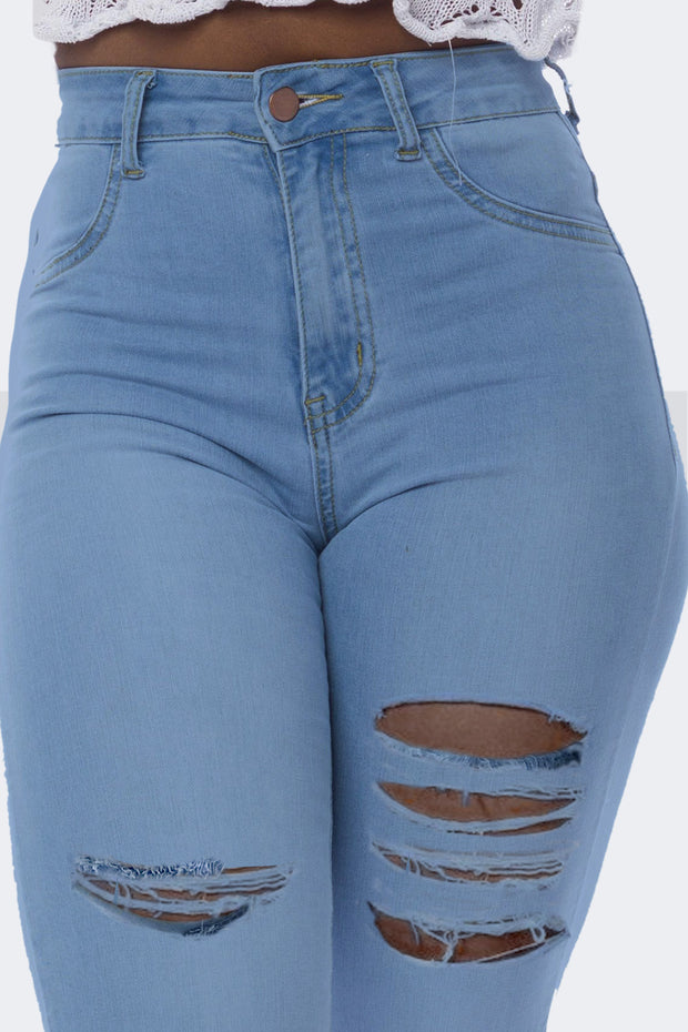 Amazing Badass Lady Jeans Bootcut - Bleu Surteint