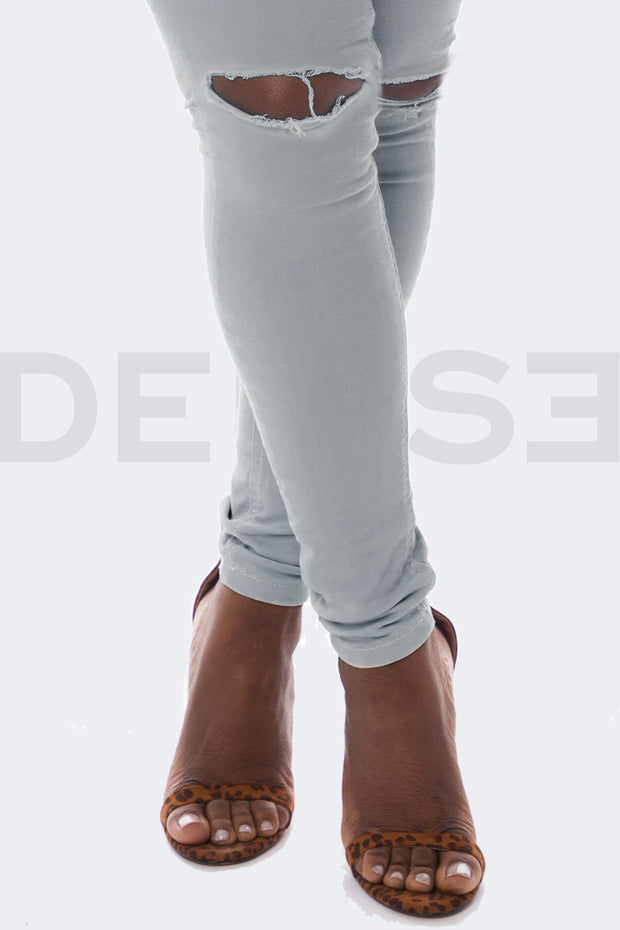 Super Stretchy Jeans BadGirl - Gris Clair