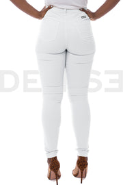 Super Stretchy Jeans Taille Haute - Blanc