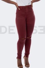 Super Stretchy Jeans BadGirl - Bordeaux