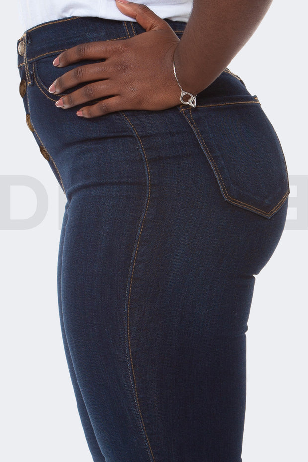 Super Curvy Button Jeans BadGirl - Brut
