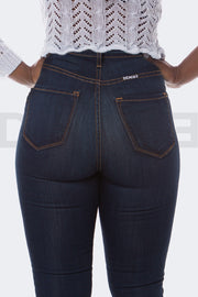Super Curvy Button Jeans Taille Haute - Brut